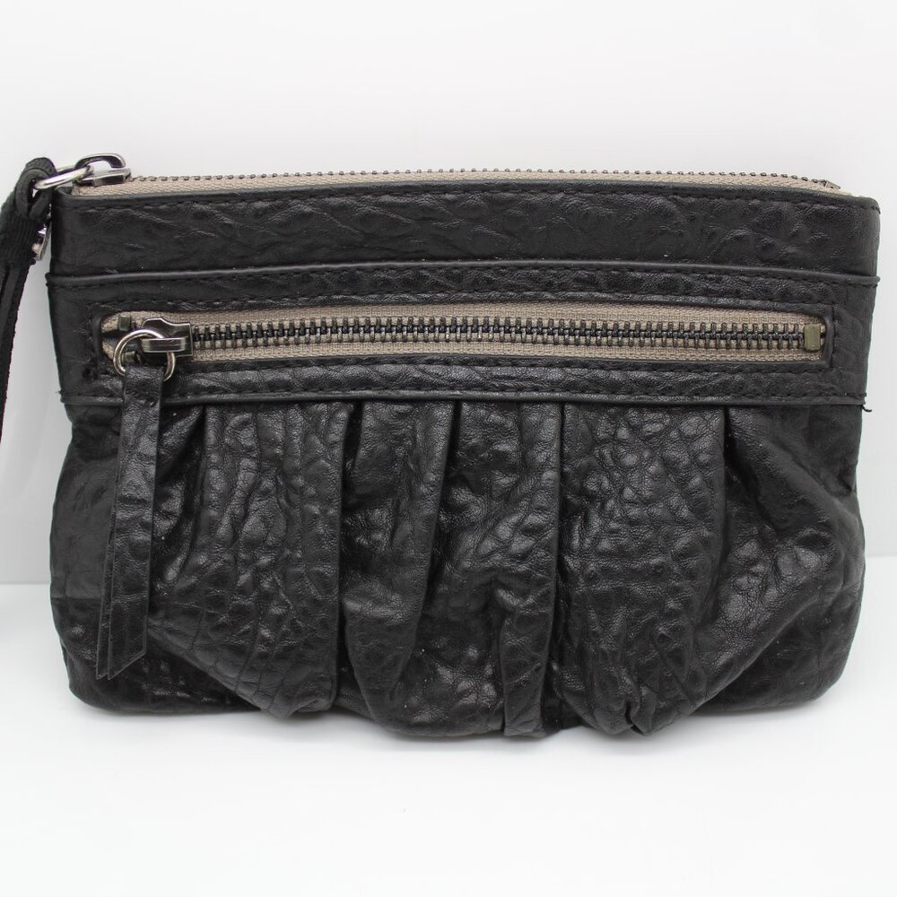 Women's Simply Vera Vera Wang Black Faux Leather Small Wristlet Bag